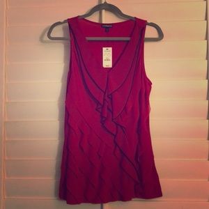 EXPRESS Red Sleeveless Blouse